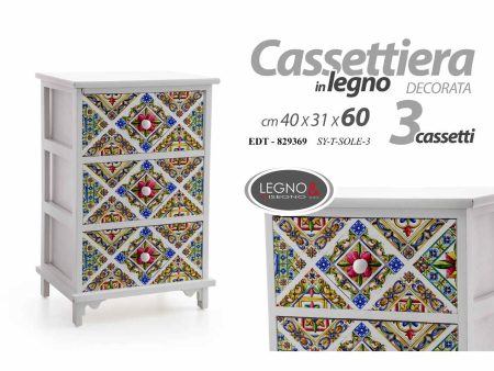 Mobile 3cassetti 40x29x58cm 829369 For Discount