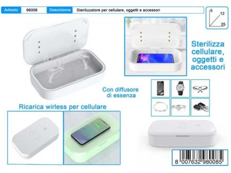 Sterilizzatore oggetti + carica wireless 98008 Fashion